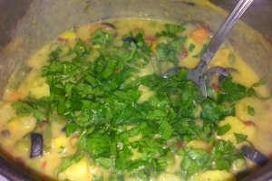 Ghiveci de legume cu masline si branza topita