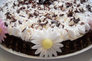 Tarta cu ciocolata,branza si caramel
