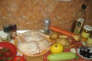 Tajine de pui cu legume
