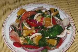 Salata de spanac cu portocale