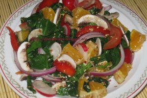 Salata de spanac cu portocale