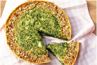 Tarta de spanac cu migdale