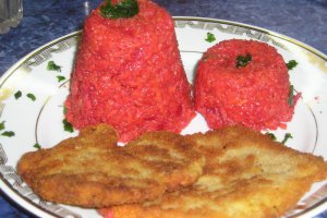 Pilaf de orez cu sfecla rosie