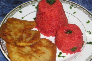 Pilaf de orez cu sfecla rosie