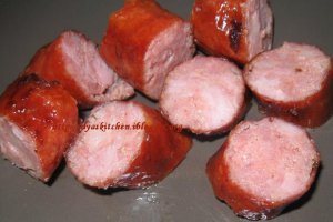 Piure cu carnati (prajiti in Dry cooker)