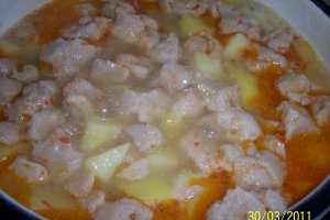 Gulas de cartofi si soia - de post