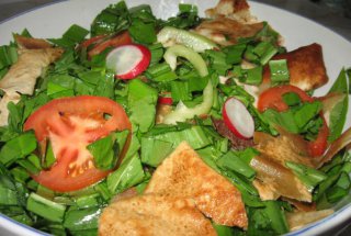 Salata de leurda (2) cu paine araba