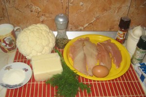 Sufleu de conopida cu piept de pui