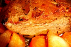 Pulpă de porc la tavă