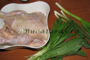 Pui umplut cu leurda