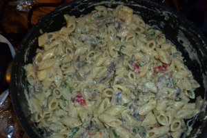 Penne rigati cu ciuperci si smantana