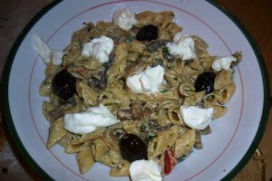Penne rigati cu ciuperci si smantana
