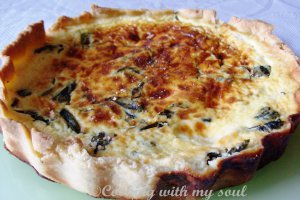 Quiche cu leurda si branza de burduf