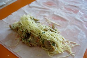 Portofele cu ciuperci si piept de pui