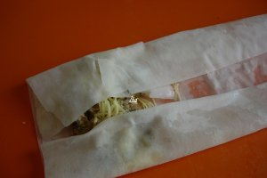 Portofele cu ciuperci si piept de pui