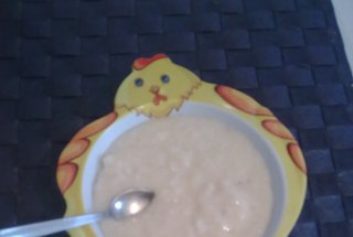 Budinca de orez cu banane, pt bebelusi