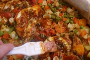 Crap cu legume, la cuptor