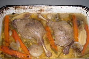 Doua pulpe de gasca si o mana de legume