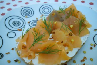 Tartine cu somon afumat