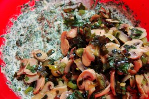 Quiche cu spanac si leurda (cu faina de secara)