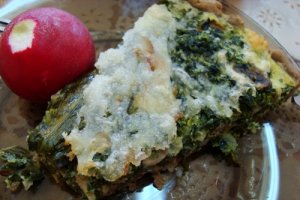 Quiche cu spanac si leurda (cu faina de secara)