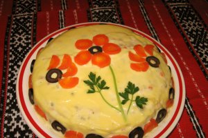 Reteta de salată Boeuf adaptata - varianta cu piept de pui