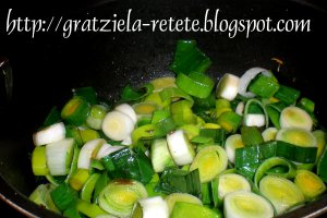Praz cu ciuperci gratinate