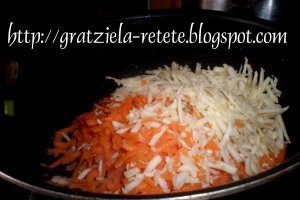 Praz cu ciuperci gratinate