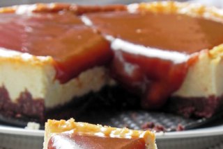 Prajitura cu branza si caramel