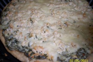 Pizza grill cu spanac