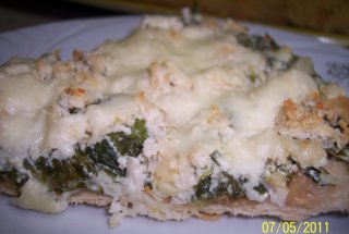 Pizza grill cu spanac