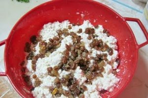 Prajitura grilaj cu branza dulce si stafide