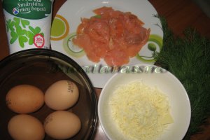 Frittata cu somon afumat si marar