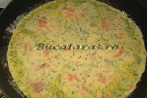 Frittata cu somon afumat si marar