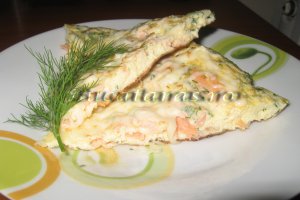Frittata cu somon afumat si marar