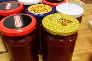 Dulceata de strugurei, rabarbura si visine