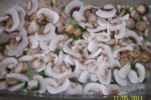 Pulpe cu orez si legume la cuptor