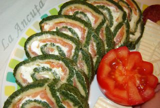 Rulada de spanac cu somon
