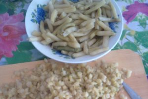Fasole galbena cu maioneza