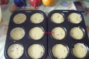 Muffin cu capsuni