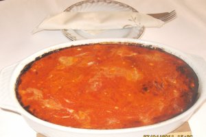 Budinca de spaghete si piept de pui