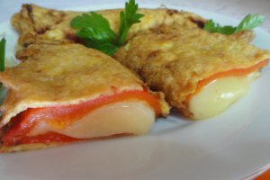 Ardei kapia pane cu mozzarella