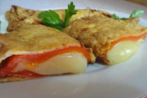 Ardei kapia pane cu mozzarella