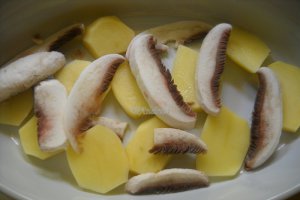 Ficatei cu legume la cuptor