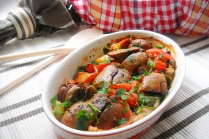Ficatei cu legume la cuptor
