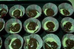 Black and white muffins