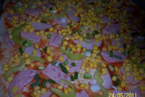 Pizza cu piept de pui