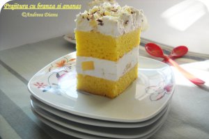Prajitura cu branza si ananas