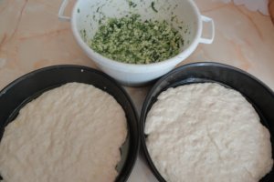 Placinta taraneasca cu cas de oaie,marar si ceapa verde