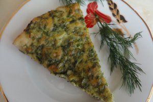 Placinta taraneasca cu cas de oaie,marar si ceapa verde